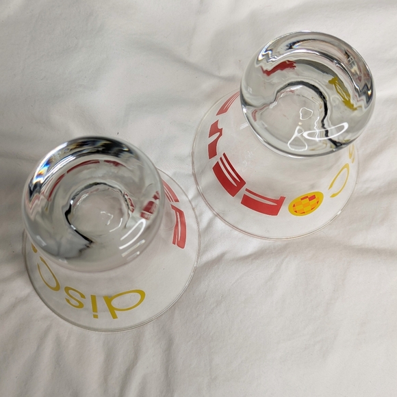 Martini glasses - pair of disco fever martini glasses - Picture 4 of 6